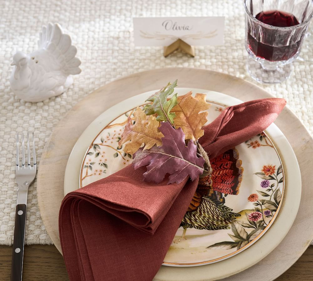 Autumnal Leaf Napkin Rings - Set of 4 | Pottery Barn (US)