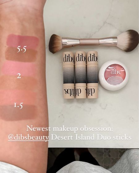 Obsessed with the Dibs contour and blush sticks! The brush is the best I’ve ever used for blending out cream products — it is a MUST.

1.5 — very natural everyday makeup
2 — this blush is the prettiest pinky shade paired with the baked blush in Spice Gal
5.5 — for a more glam look

#LTKstyletip #LTKfindsunder50 #LTKbeauty