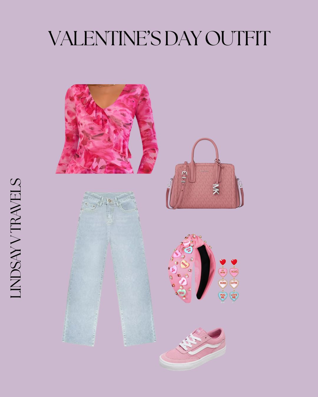 Perfect for a romantic Valentine's Day date, this floral top pairs perfectly with these denim jeans and comfy Vans sneakers. Add a chic Michael Kors satchel to complete the look.  

 #LTKValentine #LTKSeasonal #LTKSaleAlert
