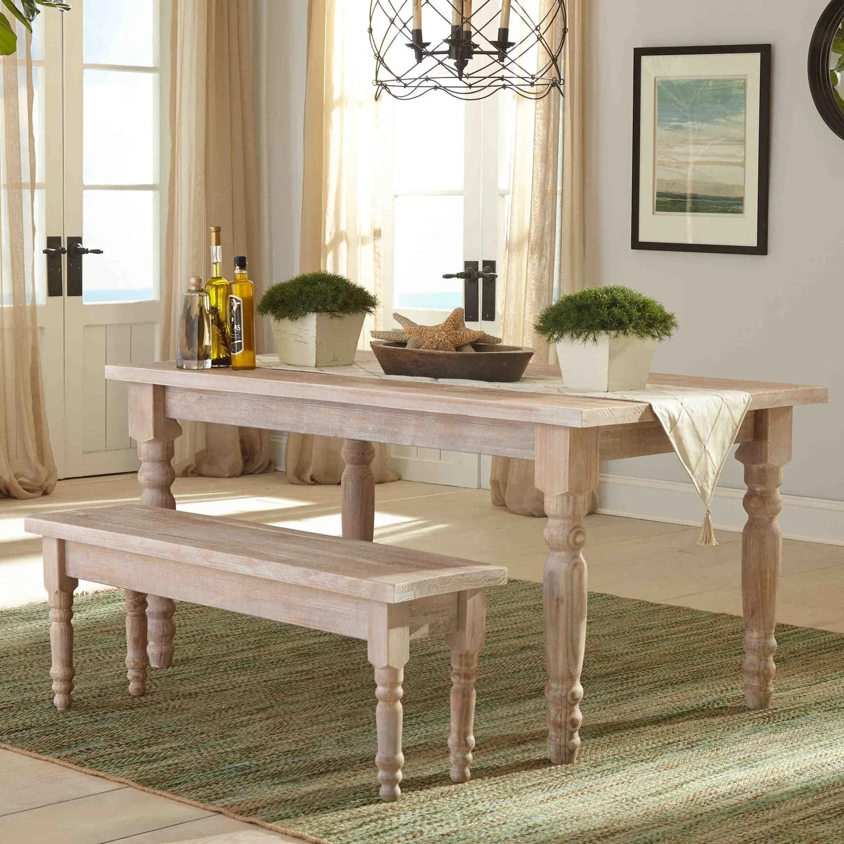 Grain Wood Furniture Valerie Original Solid Wood 63" Dining Table, Driftwood | Walmart (US)