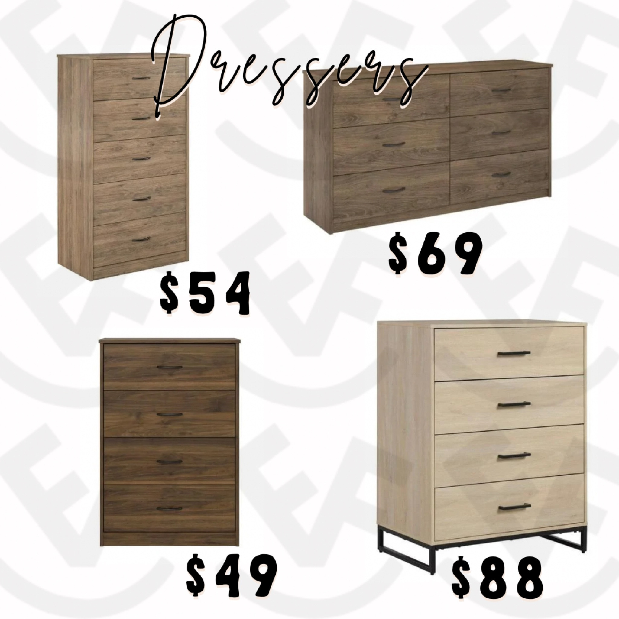 white christmas dresses Chest Of Drawers Black Dresser6 Drawer Chest With Wide Storage, Modern
