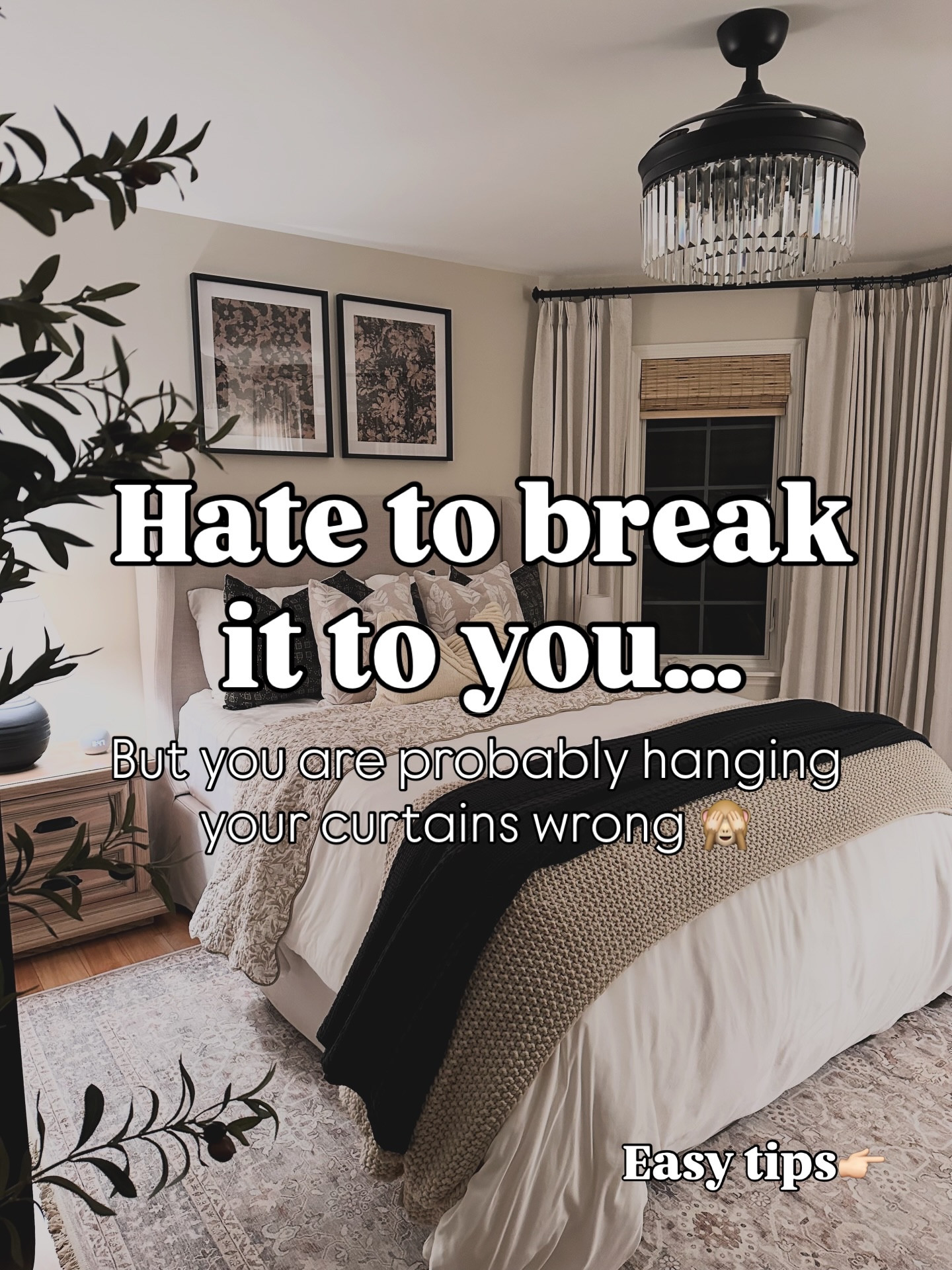 Curtain hanging tips you’ll want to save for later 🫶🏻

#curtaindesign #curtaintips #interiordesigntips