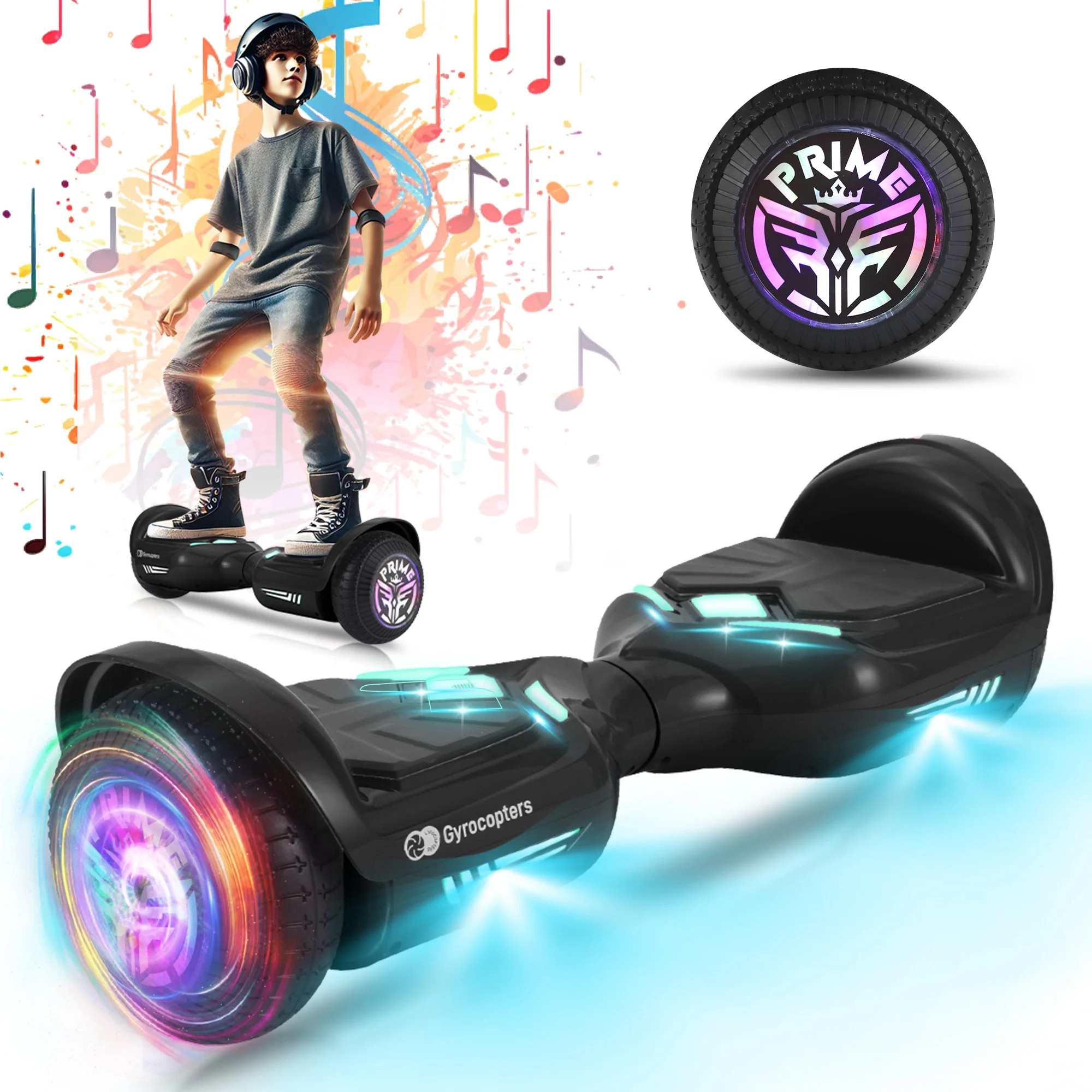 Gyrocopters Prime All New 2025 Hoverboard | Speed up to 15km/h | 6.5” wheels | 165 lbs weight c... | Walmart (CA)