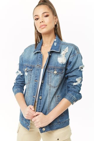 Distressed Denim Jacket | Forever 21 (US)