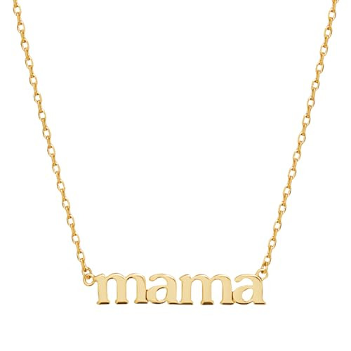 Ana Luisa Gold Dainty Mama Necklace for Women - Sentimental 14K Gold Nameplate Necklace for Mom -... | Amazon (US)