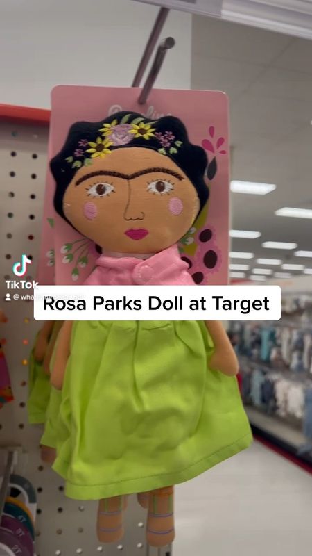 Women in history dolls. Amelia Earhart, Rosa Parks, Frida Kohl at Target by Piccolina Kids  