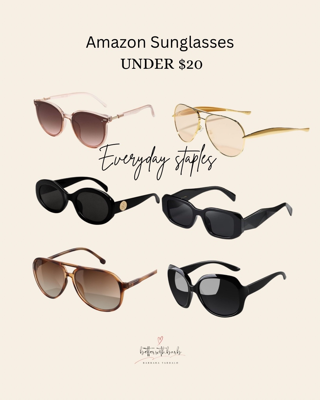 Follow me for daily finds you can shop right here on LTK 🤍

Amazon sunglasses you’ll wear on repeat — so many cute styles that go with everything.

I earn commissions from qualifying purchases as an Amazon and LTK creator.

#LTKmomlife #LTKSeasonal #LTKootd