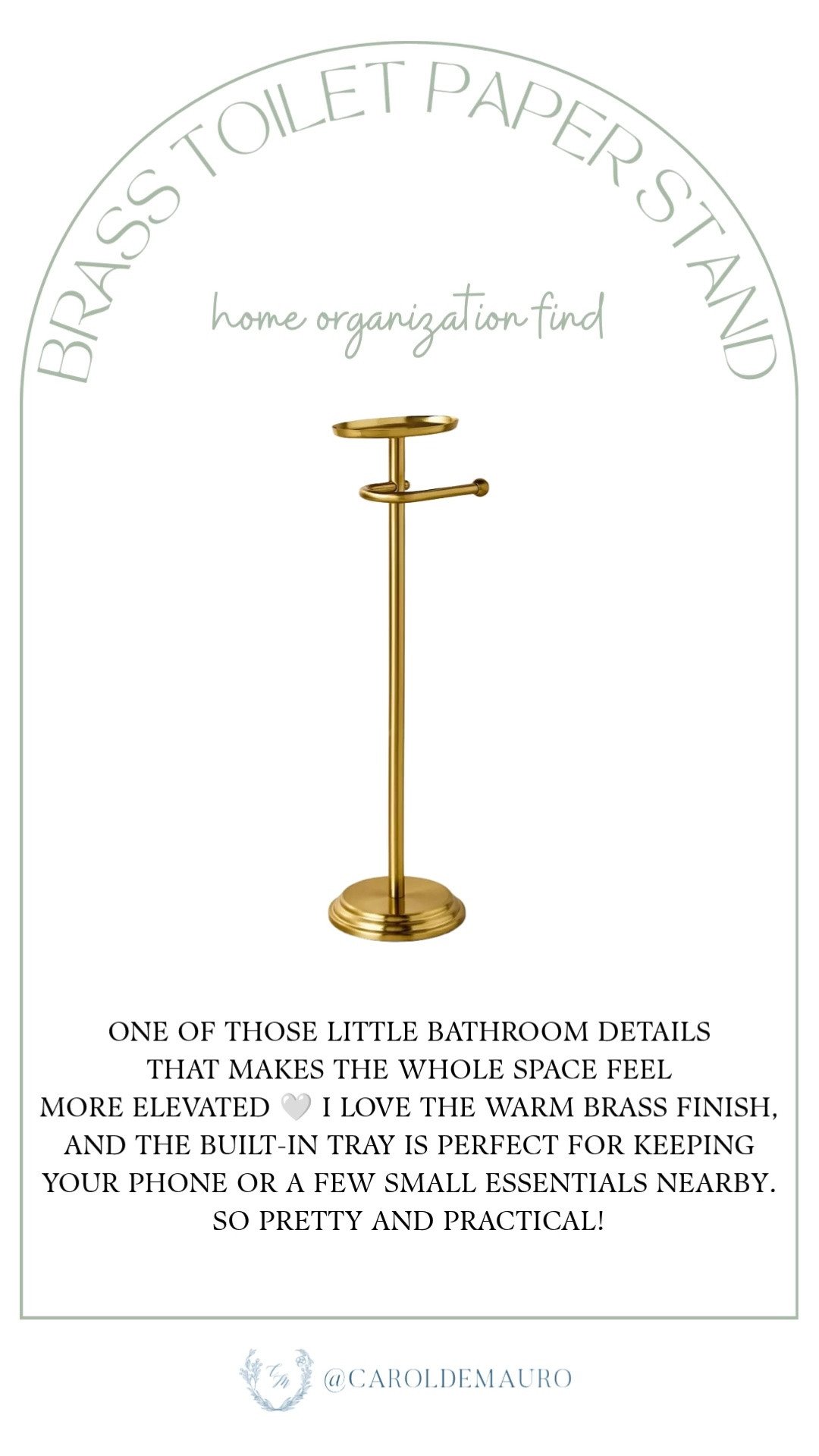 brass toilet paper stand, home organization, vintage aesthetic, home styling, interior design, powder room must have, target home

#LTKHome