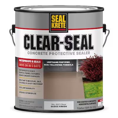 Seal-Krete 1-part Clear Gloss Concrete and Garage Floor Paint Lowes.com | Lowe's