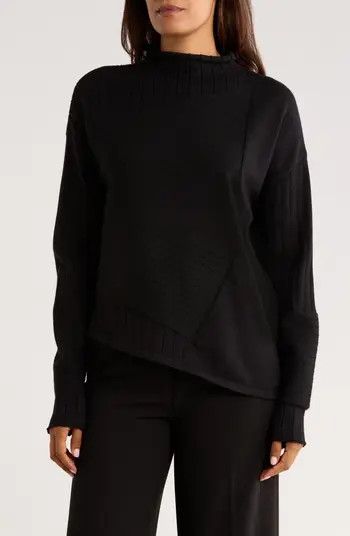 PATRIZIA LUCA Mock Neck Asymmetric Hem Sweater | Nordstromrack | Nordstrom Rack