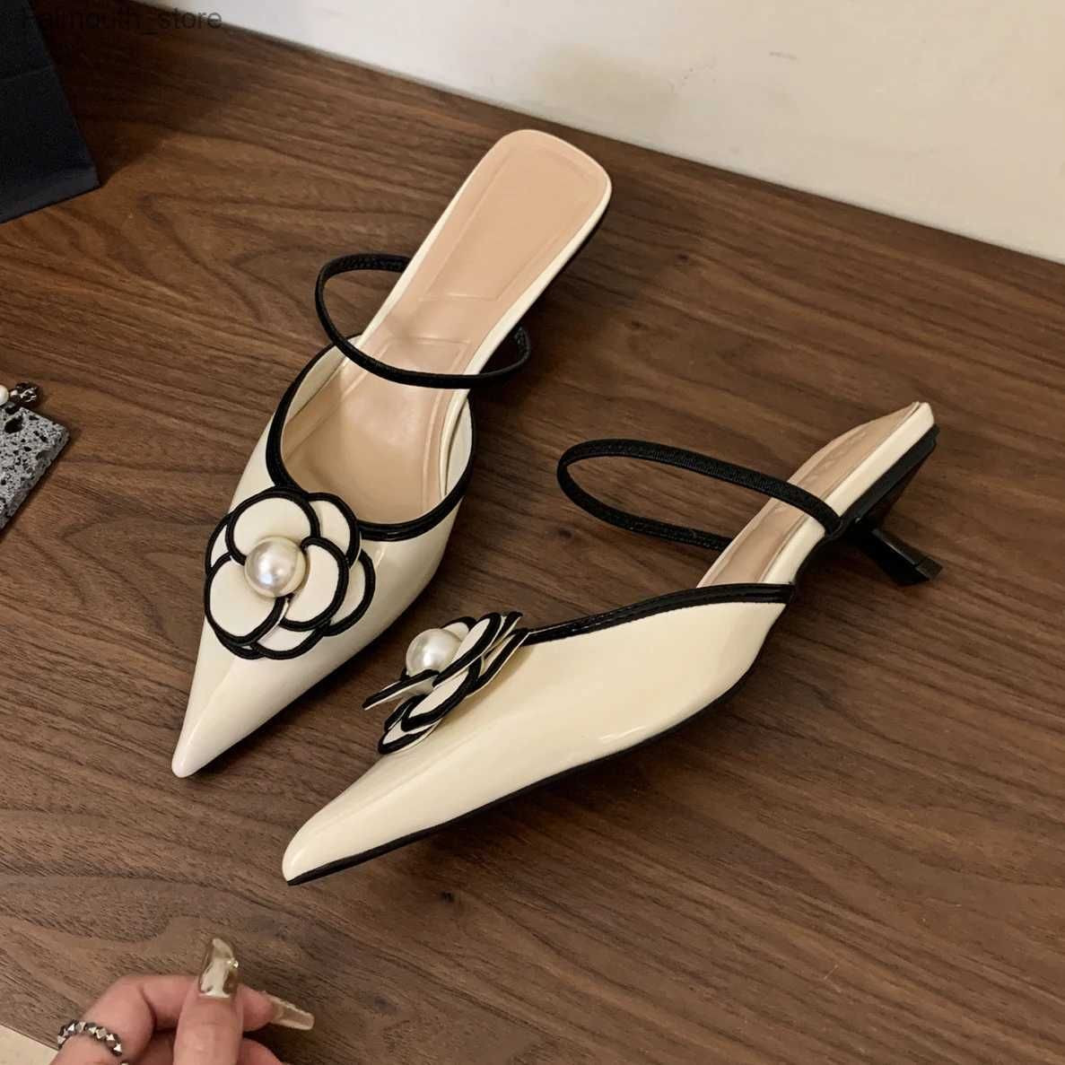 Floral Pointy-Toe Mules: Elegant Summer Sandals for Women - Q240419 | DHGate