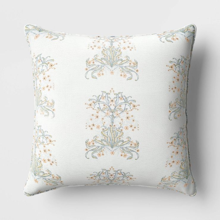 Outdoor Throw Pillow Damask Ivory - Threshold&#8482; designed with Studio McGee | Target