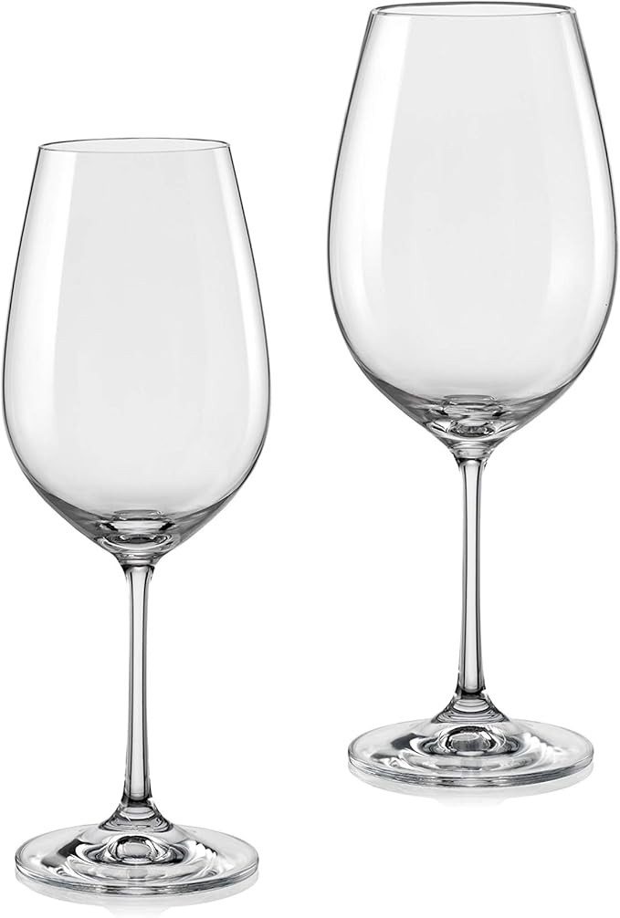 Red Vanilla Viola All Purpose 12 Piece Set, 6 White 6 Red Wine Glasses, 1 | Amazon (US)