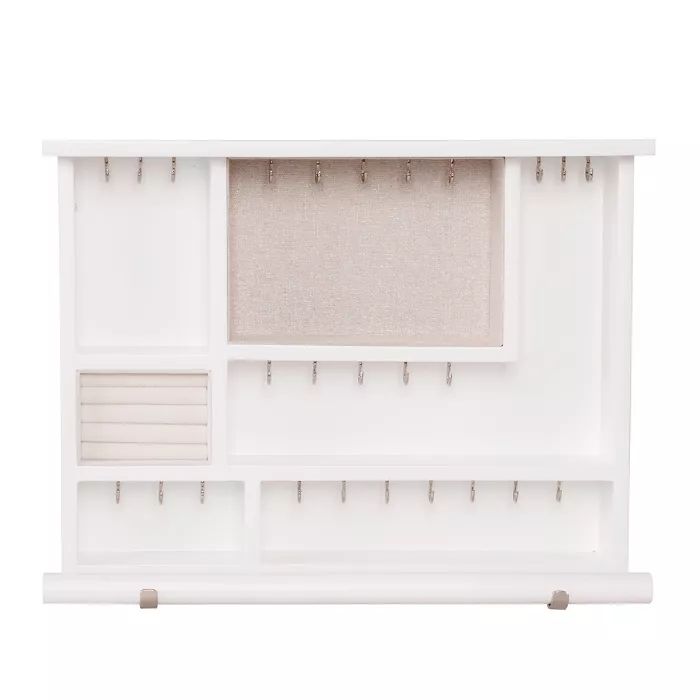 Mackenzie Wall Mounted Jewelry Organizer White - 88 Main | Target