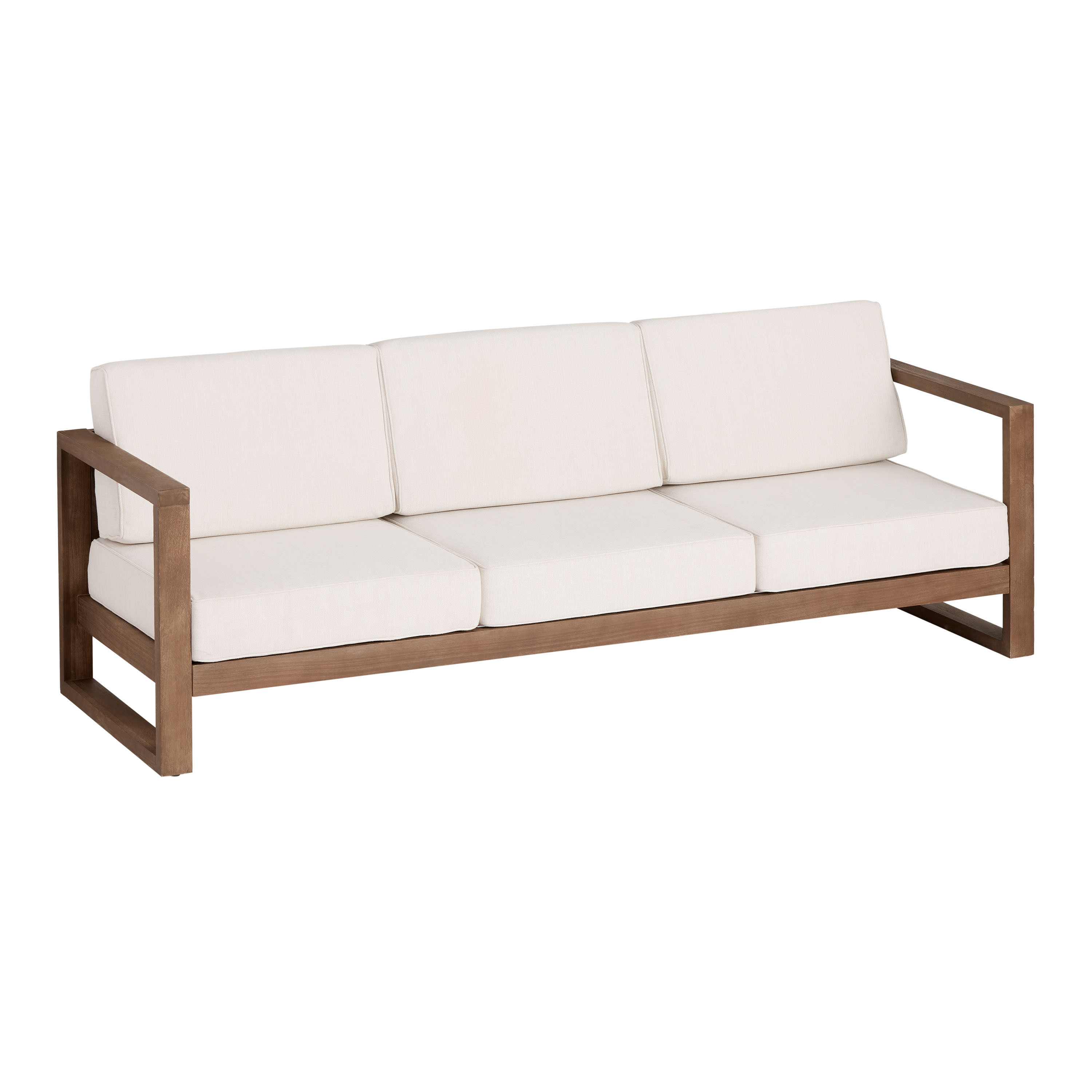 Segovia Light Brown Eucalyptus Outdoor Couch | World Market