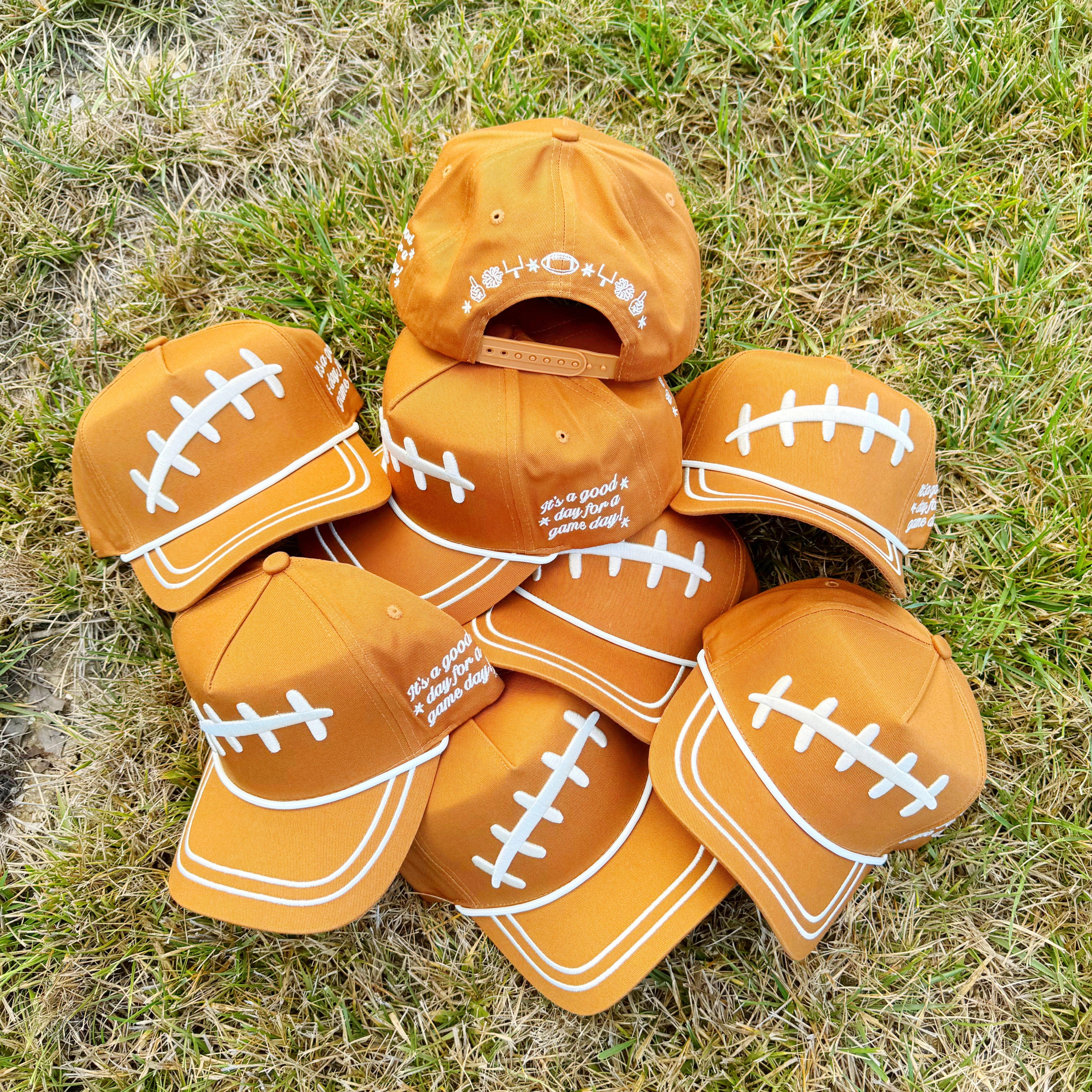 Football Laces Puff Hat | Poppy & Pine