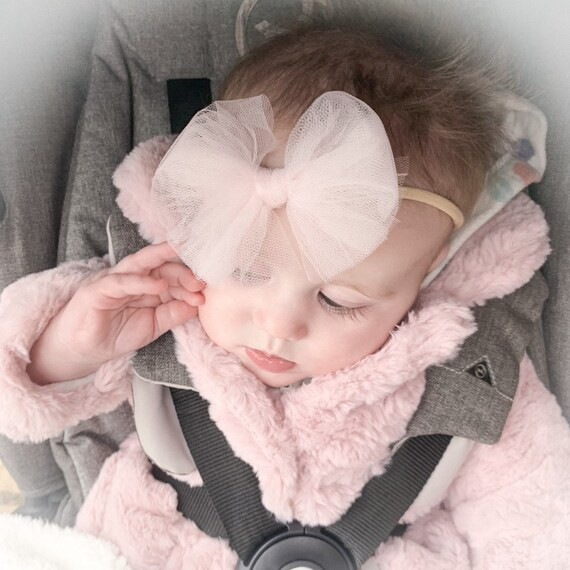 Baby Tulle Bow Headband / Baby headbands / Newborn headbands / | Etsy | Etsy (US)