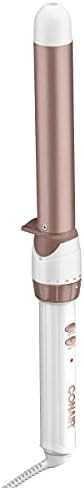 Conair Double Ceramic Curling Wand, 1 Inch Curling Wand, White / Rose Gold | Amazon (US)