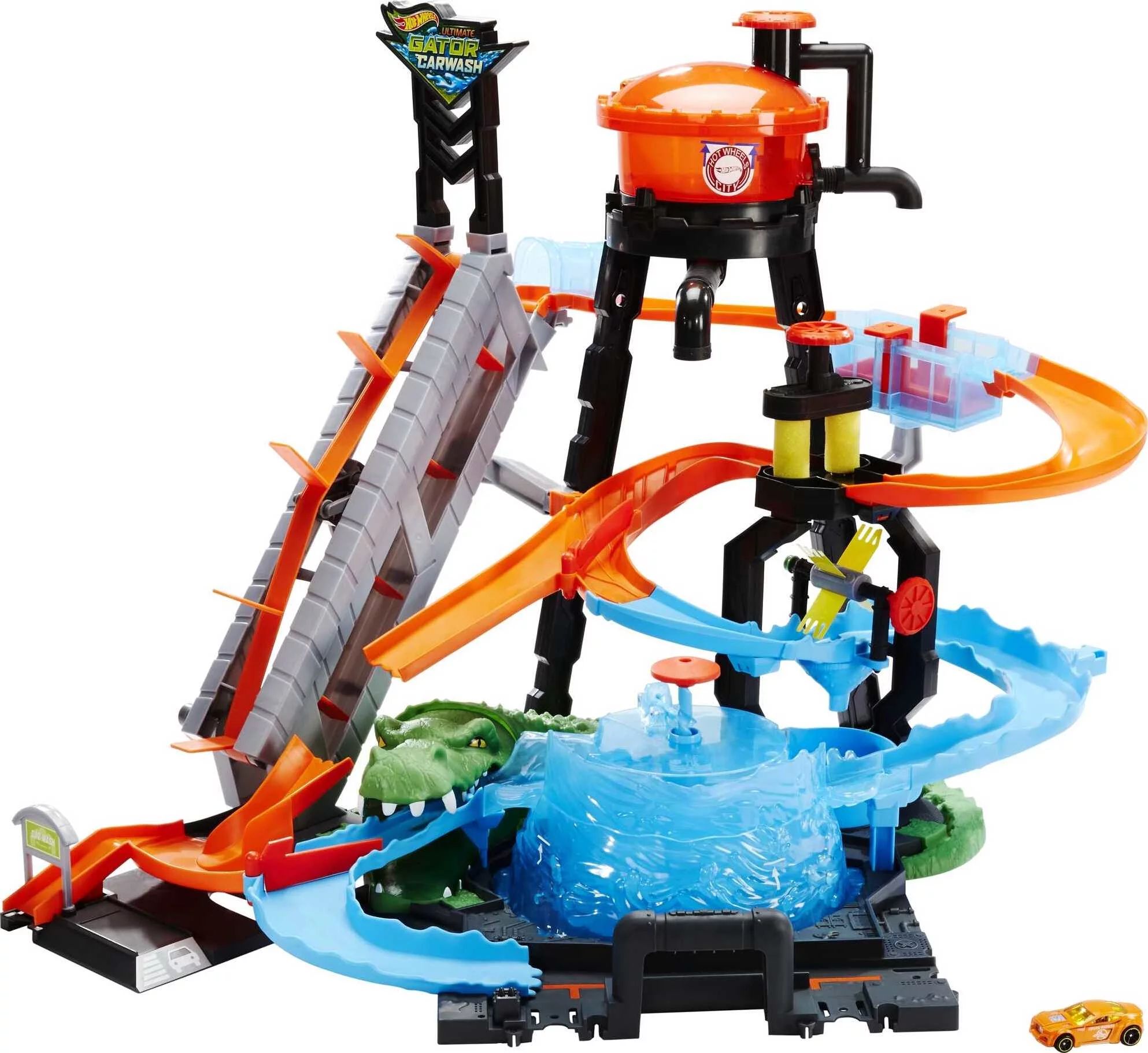Hot Wheels Ultimate Gator Car Wash Playset with Color Shifters Toy Car in 1:64 Scale - Walmart.co... | Walmart (US)