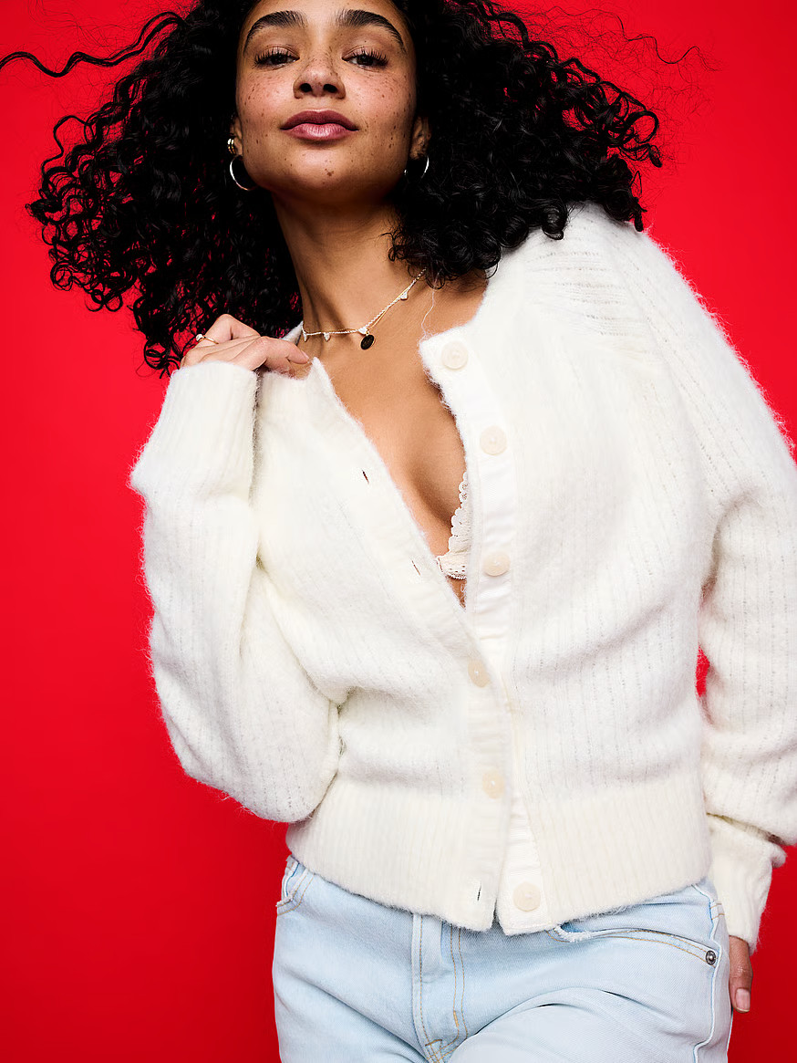 Buy Lady Cardigan, Icy Blue - Order Sweaters online - PINK US | Victoria's Secret (US / CA )