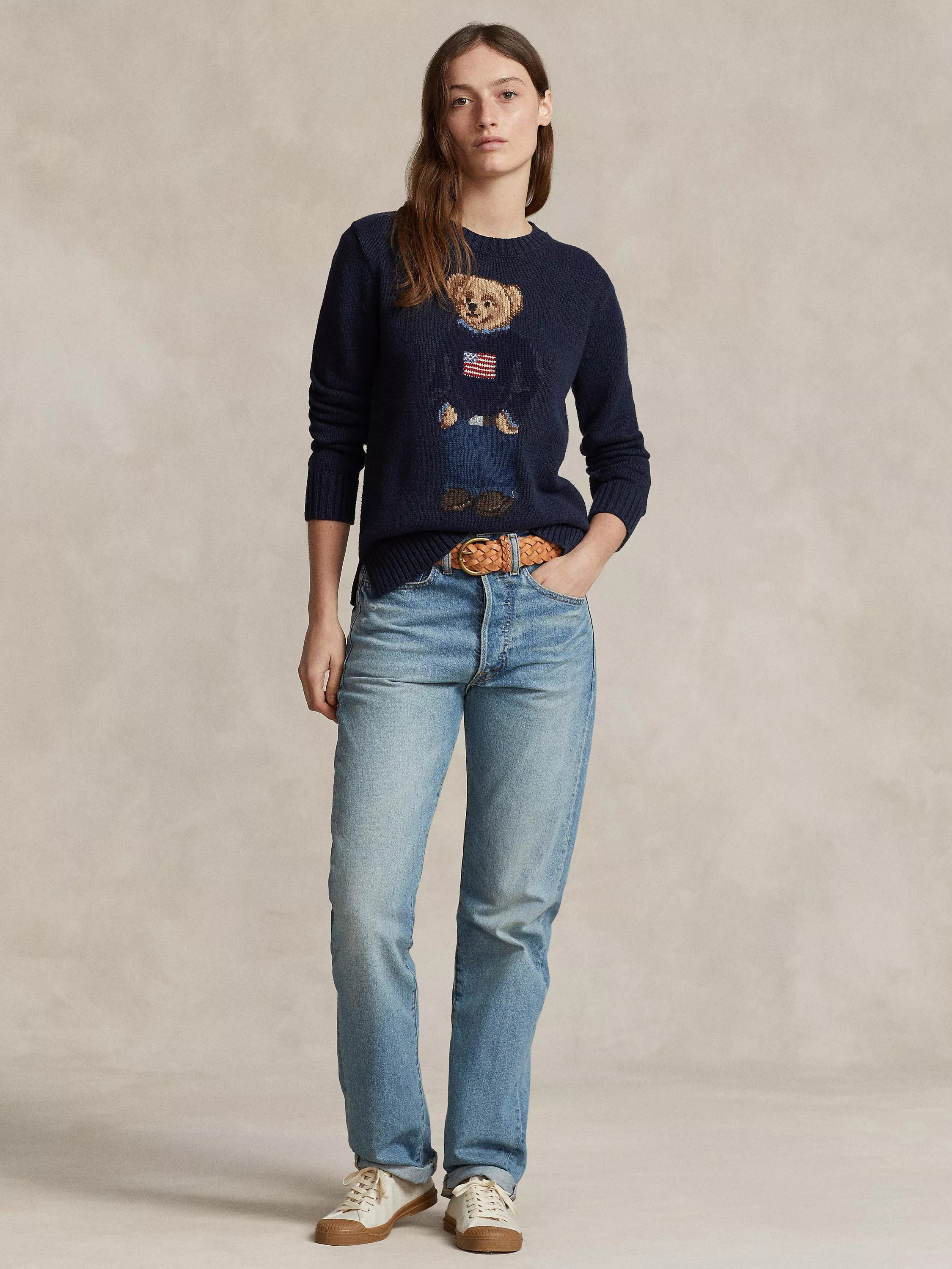 Polo Ralph Lauren Polo Bear Jumper, Navy Multi | John Lewis (UK)