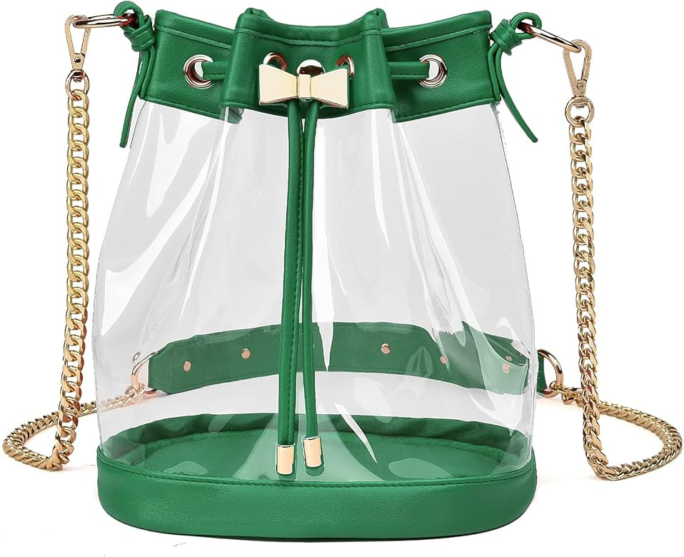 Clear Purses for Women Stadium Approved Clear Bag Drawstring Clear Crossbody Purse Bag Casual Han... | Amazon (US)