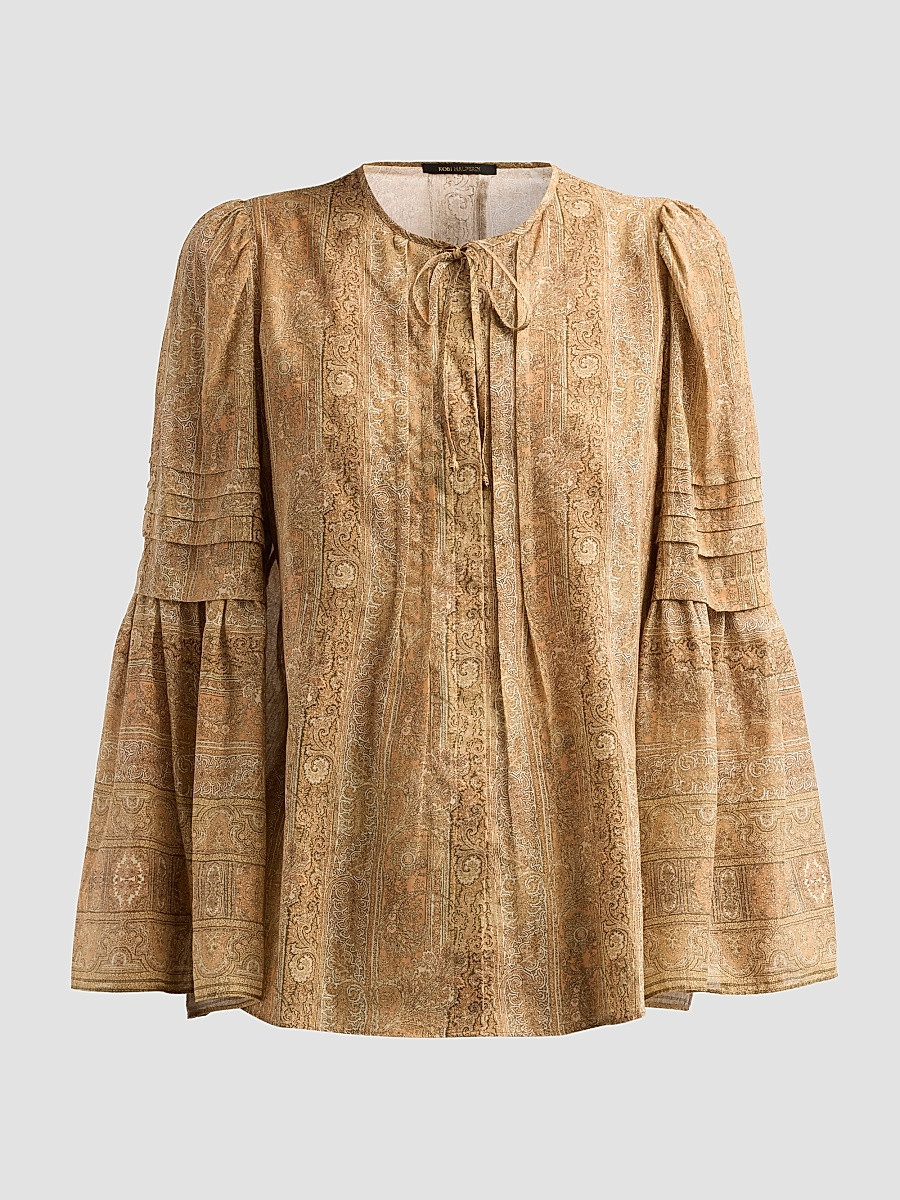 Women's Joey Paisley Cotton-Silk Blouse - Ecru Multi - Size Medium | Saks Fifth Avenue