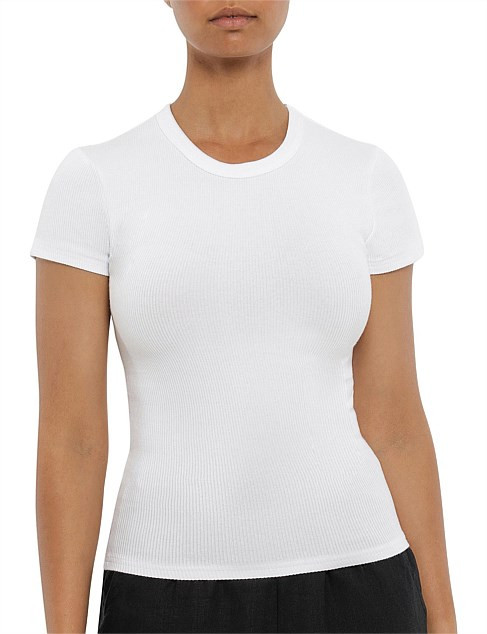 Organic Cotton Rib T-Shirt | David Jones (Australia & New Zealand)