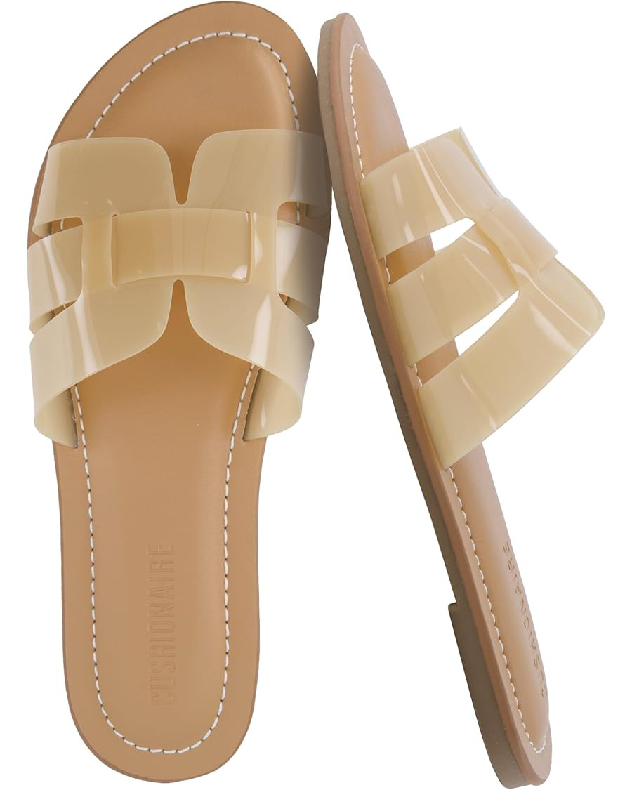 CUSHIONAIRE Caper Jelly Sandals for Women, Comfortable Womens Slides with Cushioned Footbed and W... | Amazon (US)