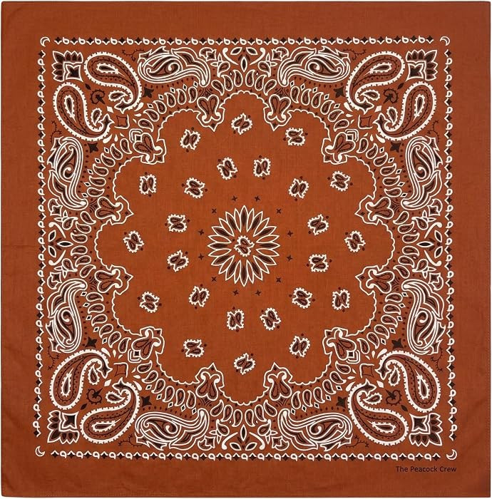 Premium Soft Cotton Designer Bandana for Men and Women 22x22 in | Amazon (US)