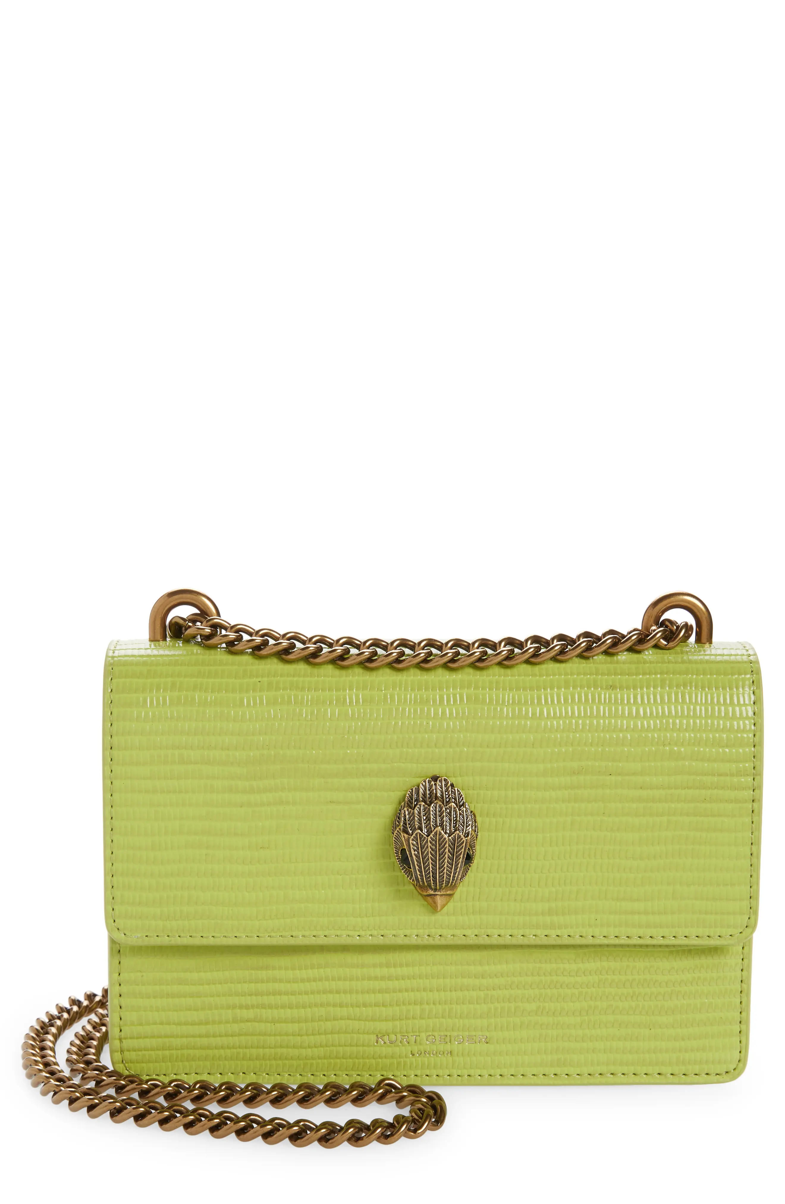 Kurt Geiger London Shoreditch Small Crossbody Bag in Lime at Nordstrom | Nordstrom