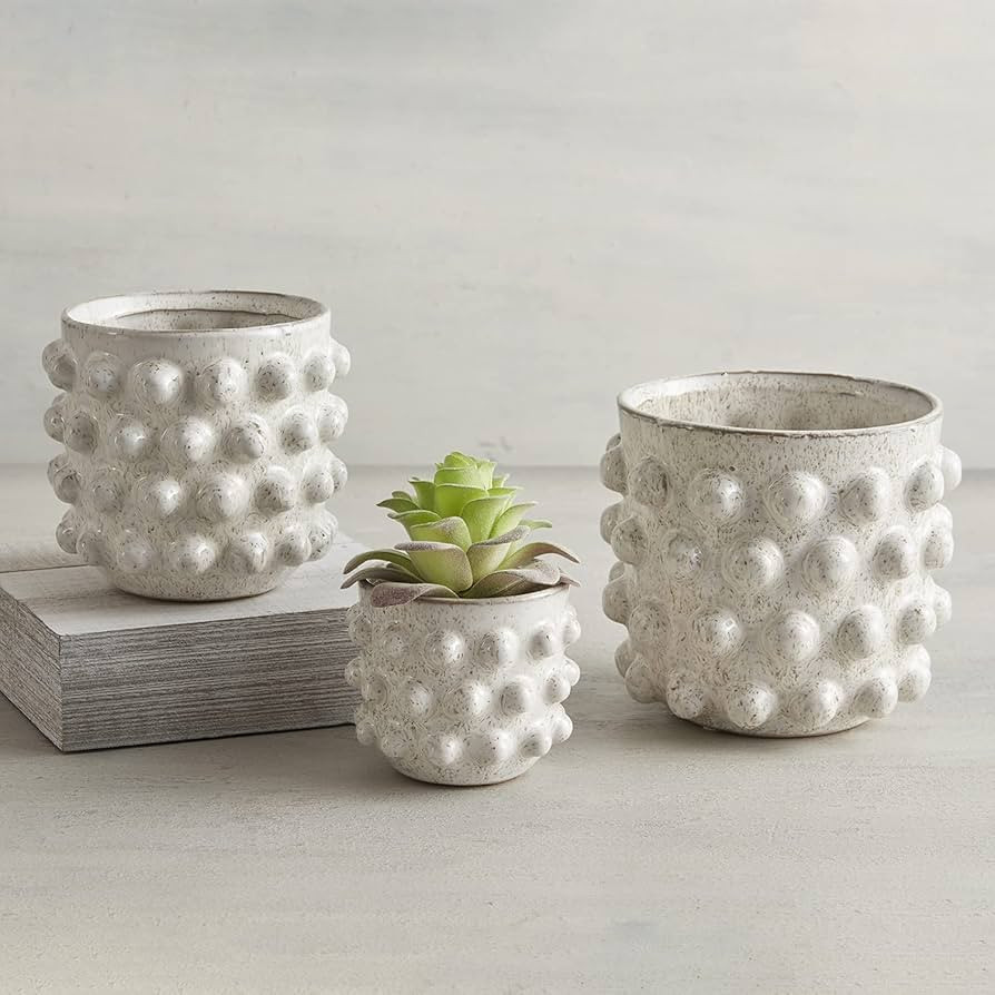 47th & Main Ceramic Planter Pot, 5" Tall, White Dot | Amazon (US)