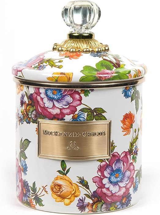 MACKENZIE-CHILDS Small Enamel Canister, Kitchen Storage Container for Flour and Sugar, 1.13 Liter... | Amazon (US)