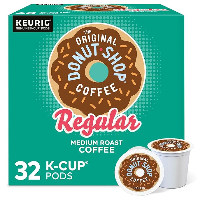 The Original Donut Shop Regular, Single-Serve Keurig K-Cup Pods, Medium Roast Coffee Pods, 32 Cou... | Amazon (US)