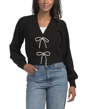 Rhinestone Bow Cardigan | Women | Marshalls | Marshalls