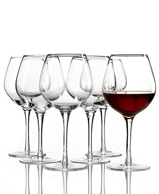 Tuscany Red Wine Glasses 6 Piece Value Set | Macy's