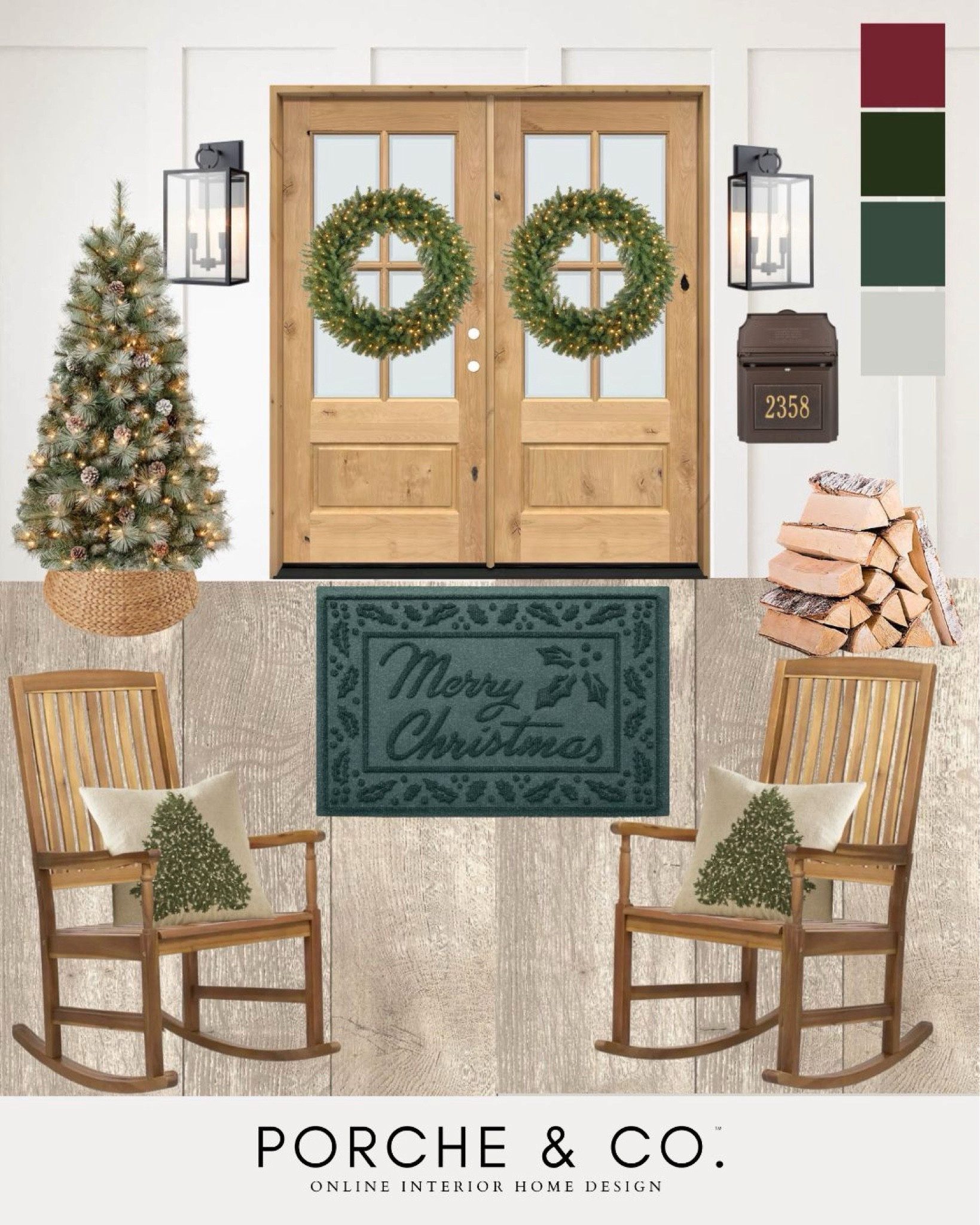 Curated collection, Christmas front porch, front porch decor
#porcheandco #visionboard #moodboard

#LTKSeasonal #LTKHoliday #LTKHome