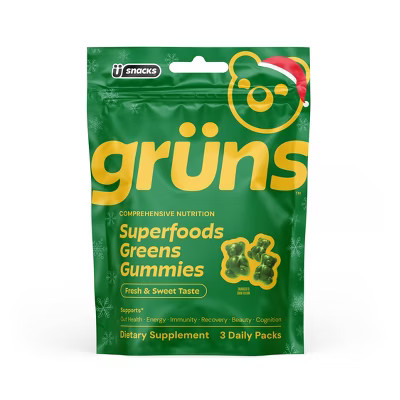Gruns Adult Superfoods Greens Gummies Holiday 3 Pack - 24ct | Target