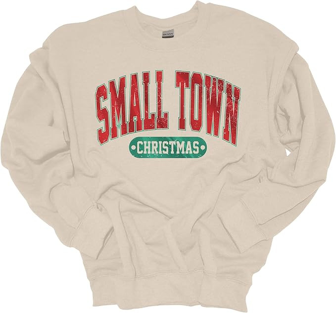 Trenz Shirt Company Womens Christmas Sweatshirt Small Town Christmas Festive Holiday Crewneck Swe... | Amazon (US)