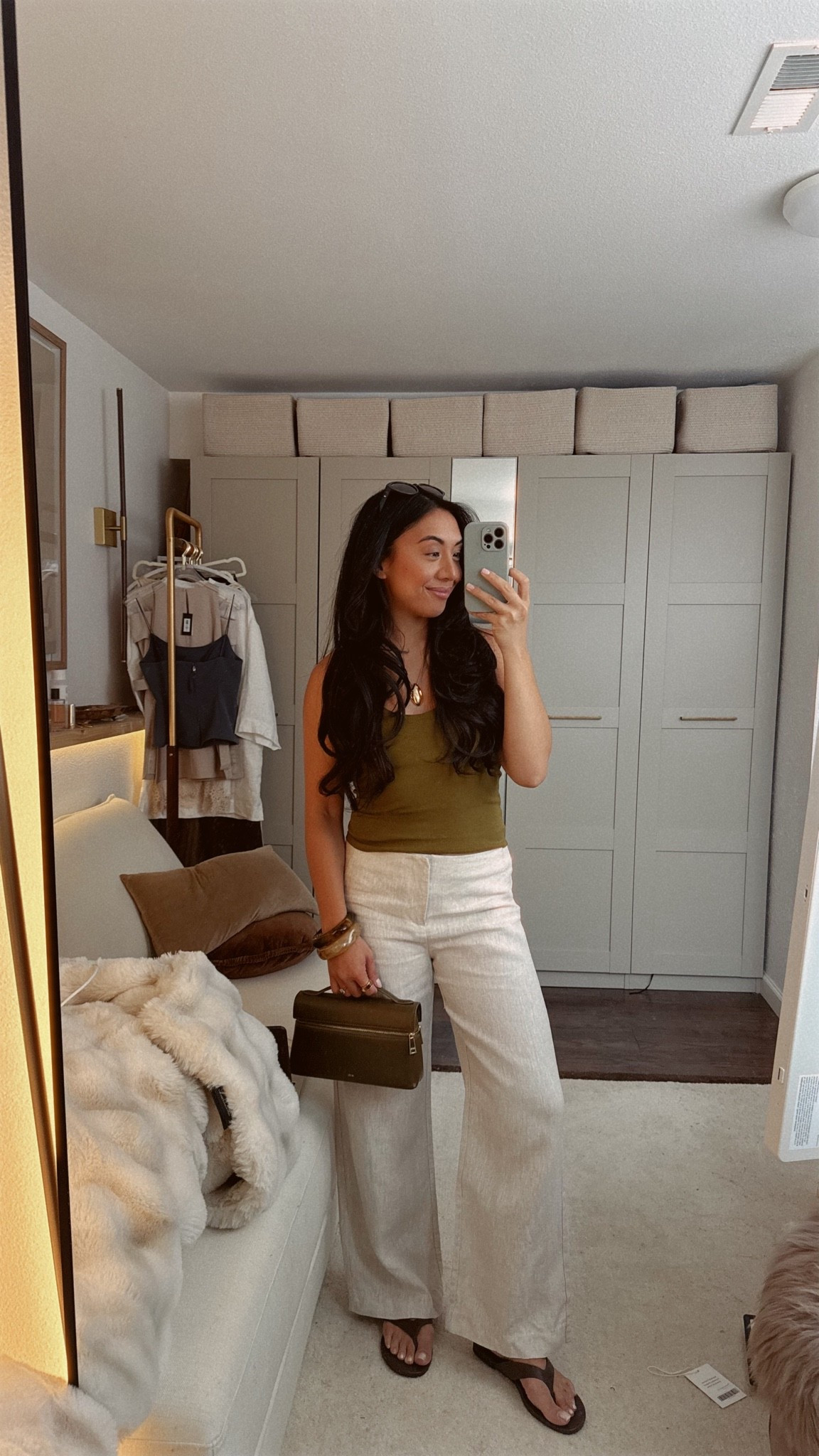 Easy casual summer outfit for hot weather ☀️ wearing size 4P pants!

#LTKootd #LTKgrwm #LTKPetite