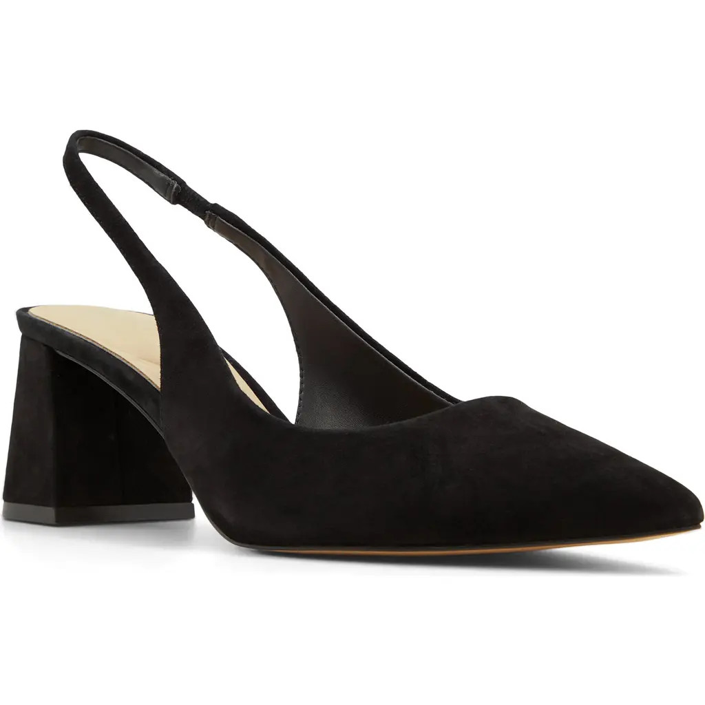 ALDO Uliana Slingback Pointed Toe Pump in Black at Nordstrom, Size 8.5 | Nordstrom