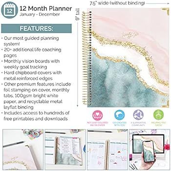 bloom daily planners 2022 Hardcover Calendar Year Goal & Vision Planner (January 2022 - December ... | Amazon (US)