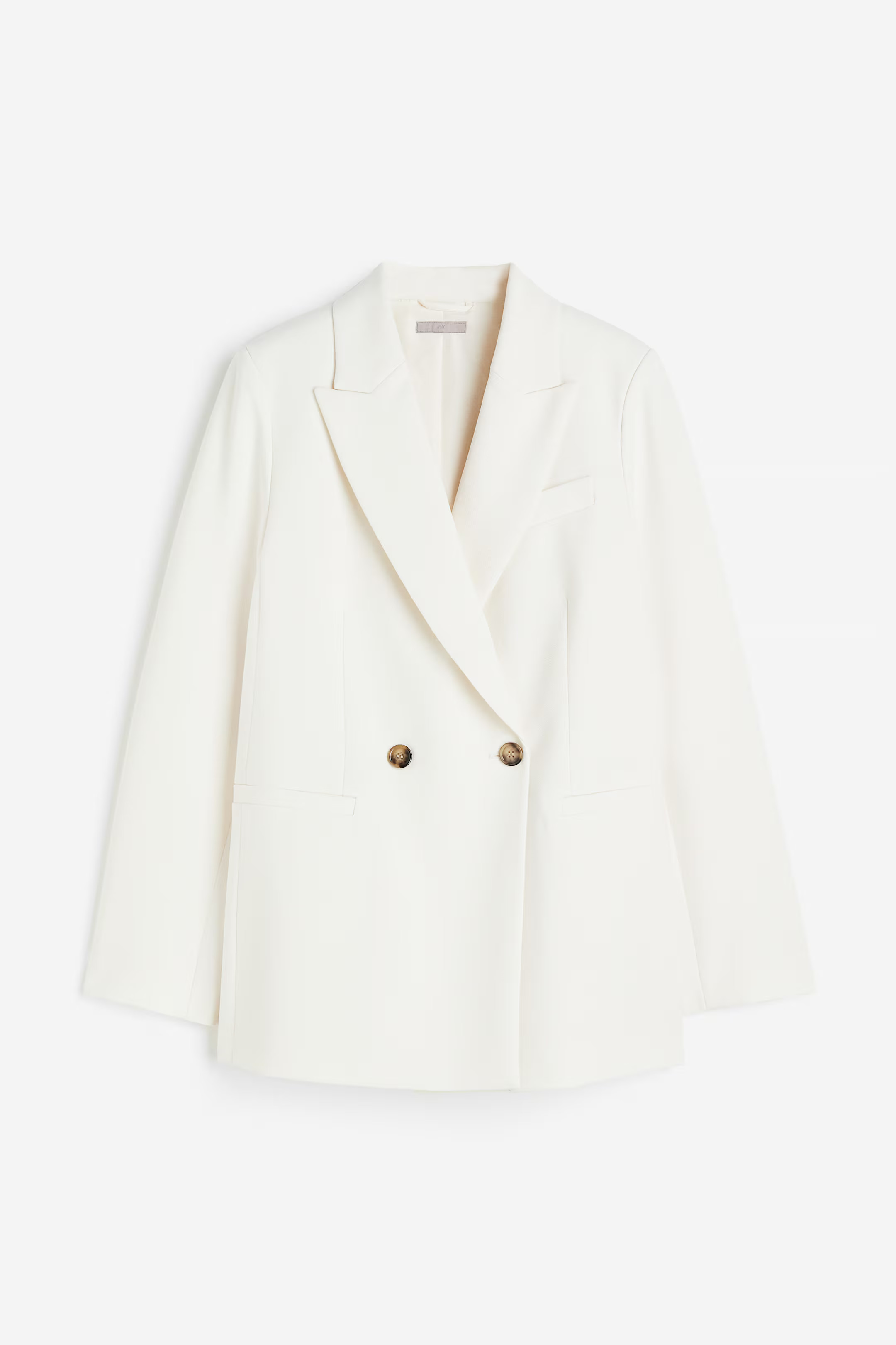Oversized double-breasted blazer - Cream - Ladies | H&M GB | H&M (UK, MY, IN, SG, PH, TW, HK)