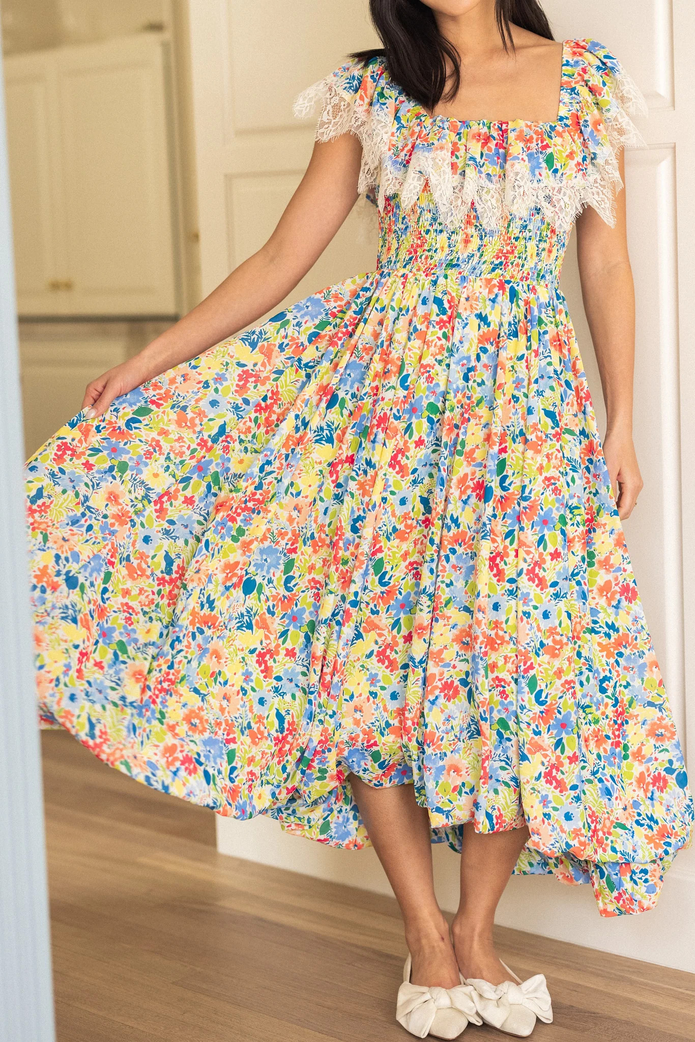Ada Dress in Vibrant Yarrow Print | Ivy City Co