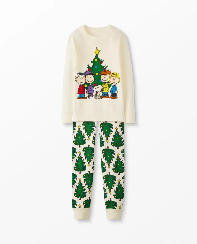 Peanuts Holiday Long John Pajama Set | Hanna Andersson