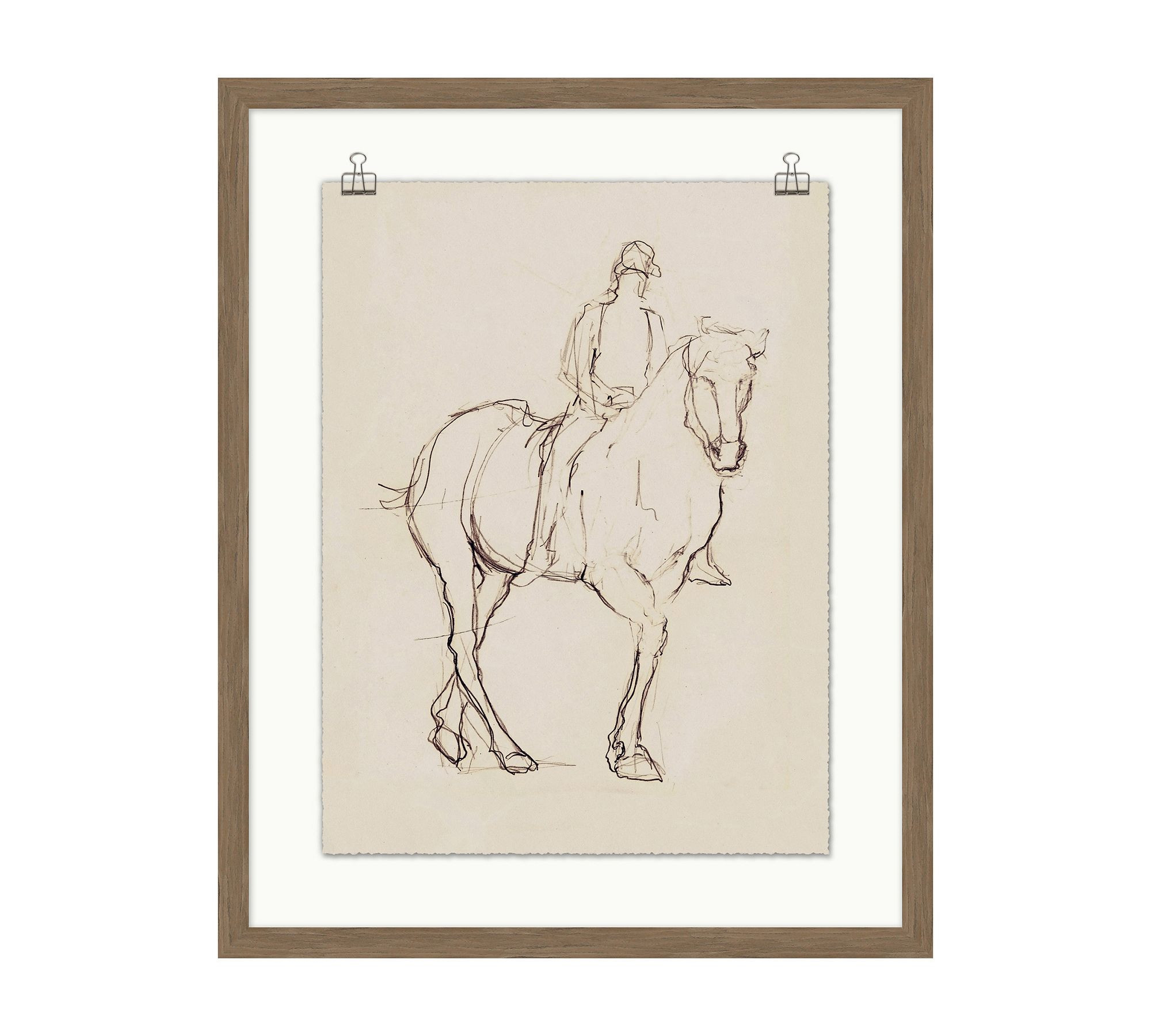 Rider and Horse Framed Print | Pottery Barn (US)