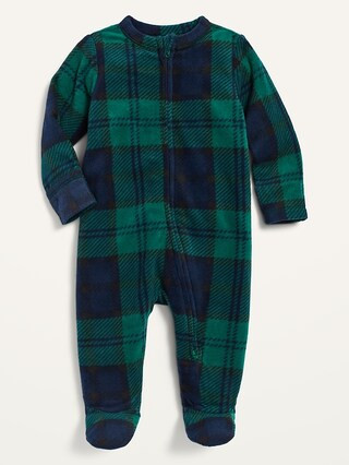 Unisex Micro Fleece Footed One-Piece for Baby | Old Navy (US)