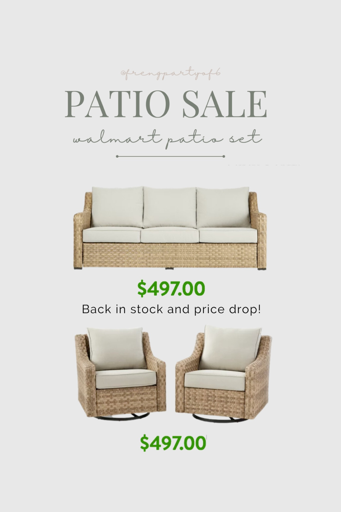 Run, the viral Walmart patio sofa is in stock this morning, but won’t stay in stock for long! Such a great price too!

#LTKSeasonal #LTKsalealert #LTKhome