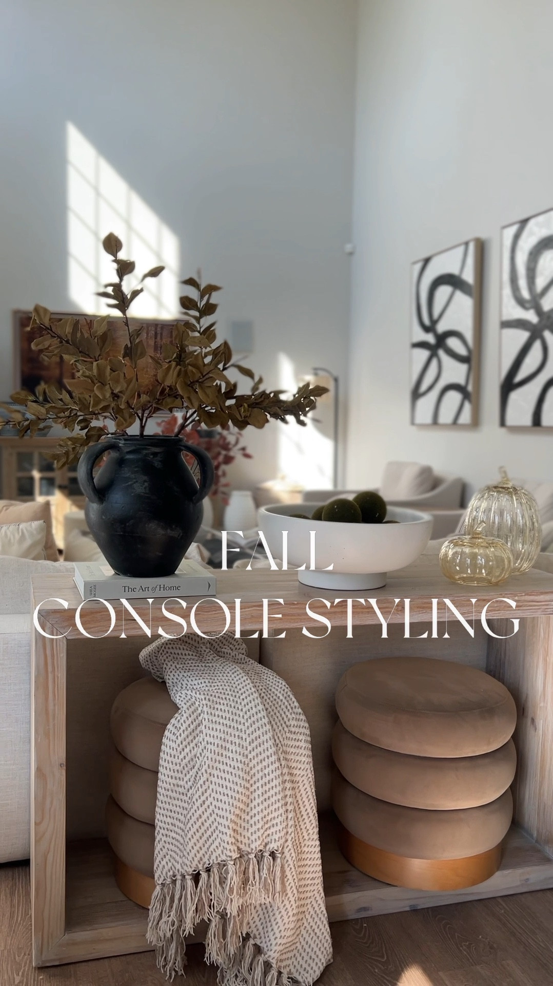 Fall home decor, fall console, neutral home decor, pottery barn, Target, neutral fall, ottoman

#LTKFallSale #LTKHome #LTKSeasonal