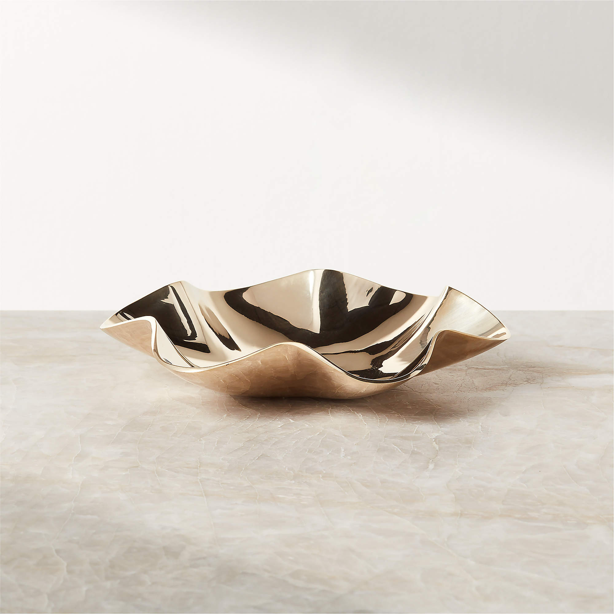Lulu Polished Brass Catchall Dish + Reviews | CB2 | CB2